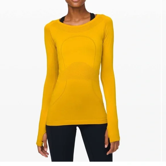 Lululemon Swiftly Tech Long‎ Sleeve Sz 6 in Honeycomb - Picture 8 of 9